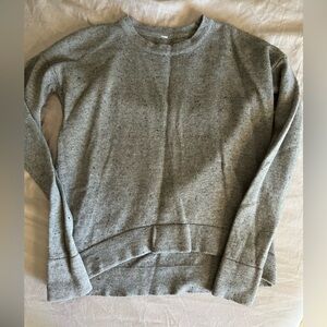 lululemon athletica Heathered Gray Crew Neck Sweater